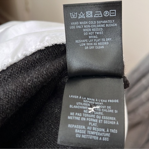 ANTHROPOLOGIE x Moth Twofer Peplum SS Ruffle Sweater Crisp White & Charcoal — S - Picture 2 of 12